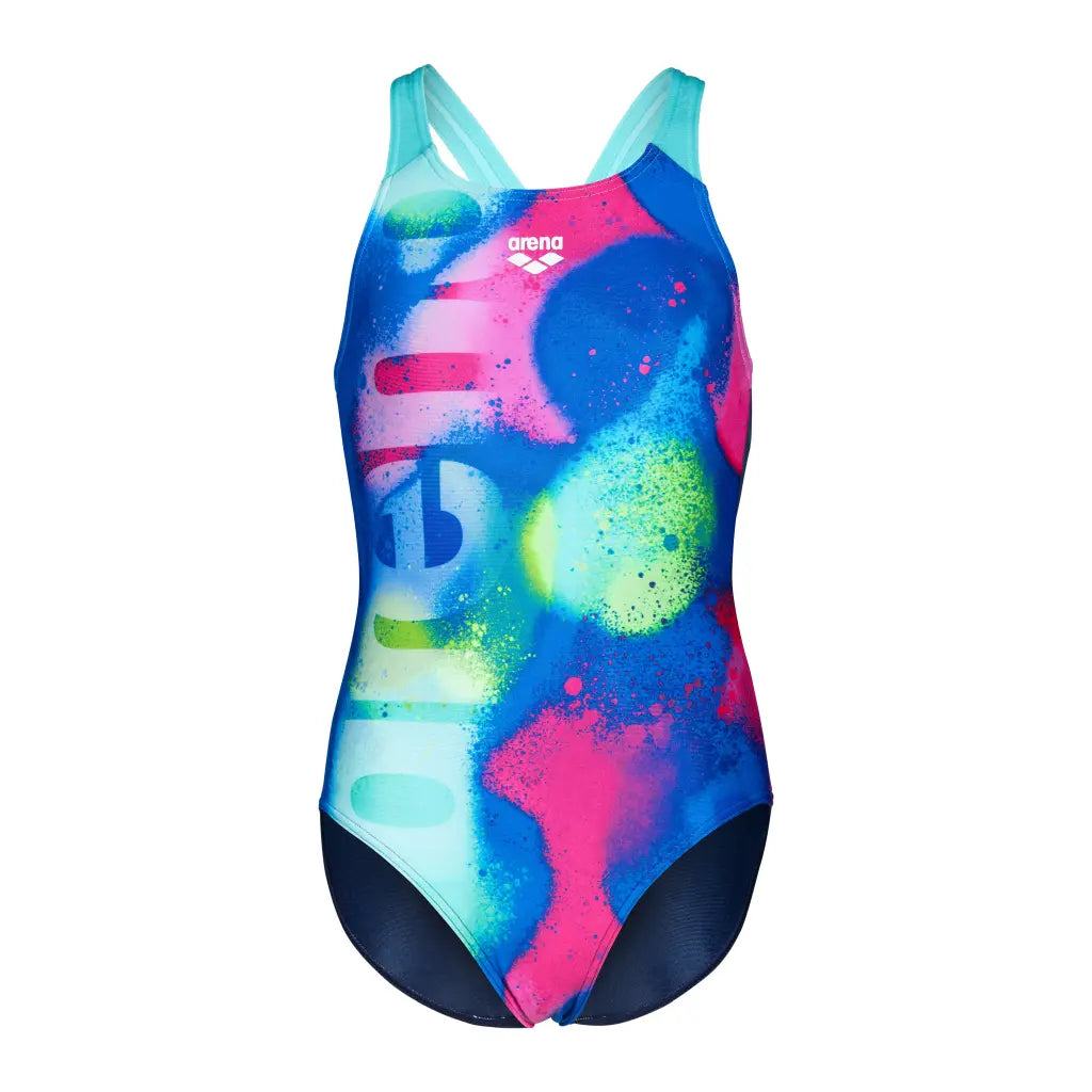 Arena Girls' Spray Paint Swimsuit - Swim Pro Back