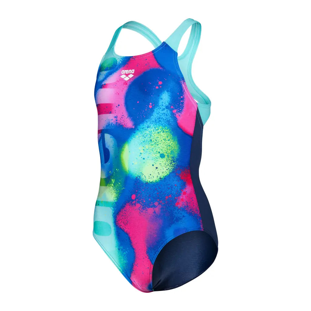 Arena Girls' Spray Paint Swimsuit - Swim Pro Back