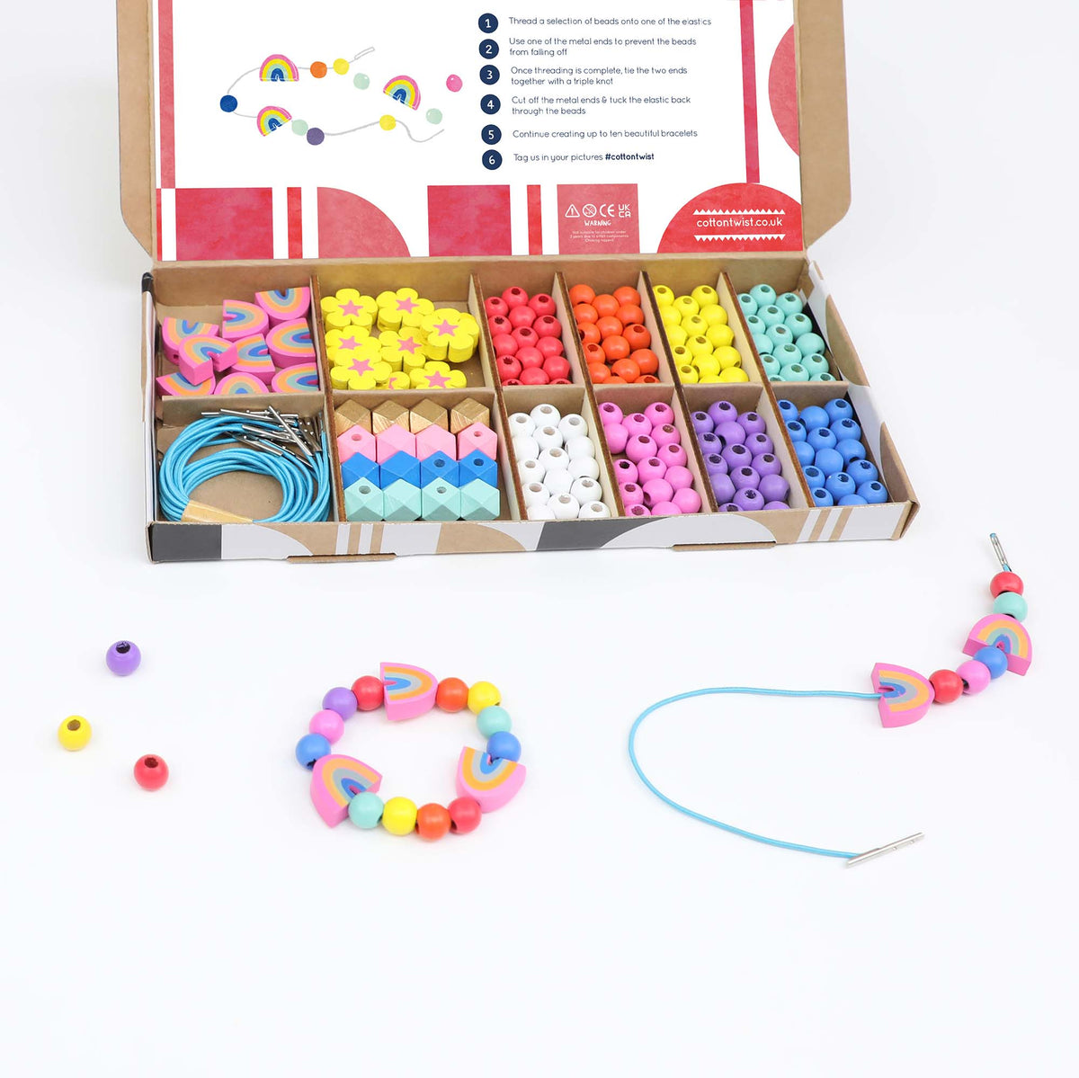 Cotton Twist - Rainbow & Flower Bracelet Making Kit
