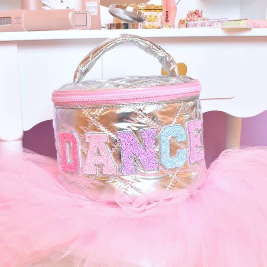 OMG Accessories - 'DANCE' Metallic Round Quilted Glam Bag