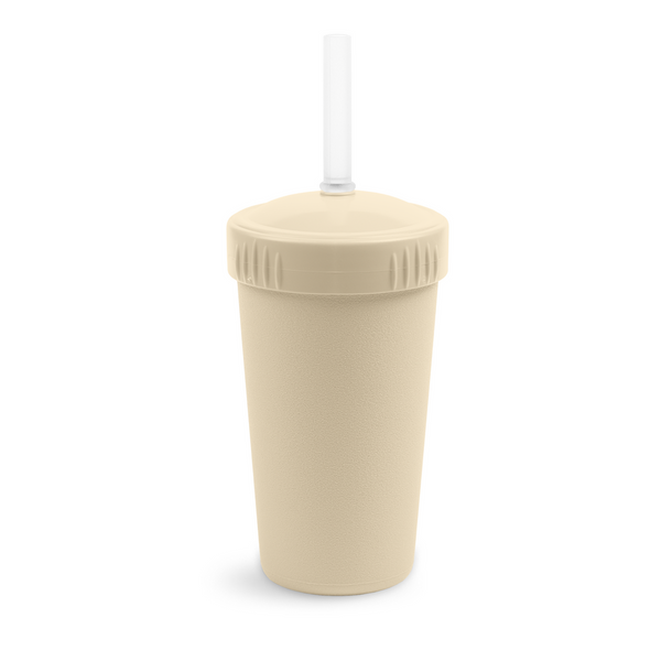 Re-Play Straw Cup with Lid & Straw Assembled - Sand