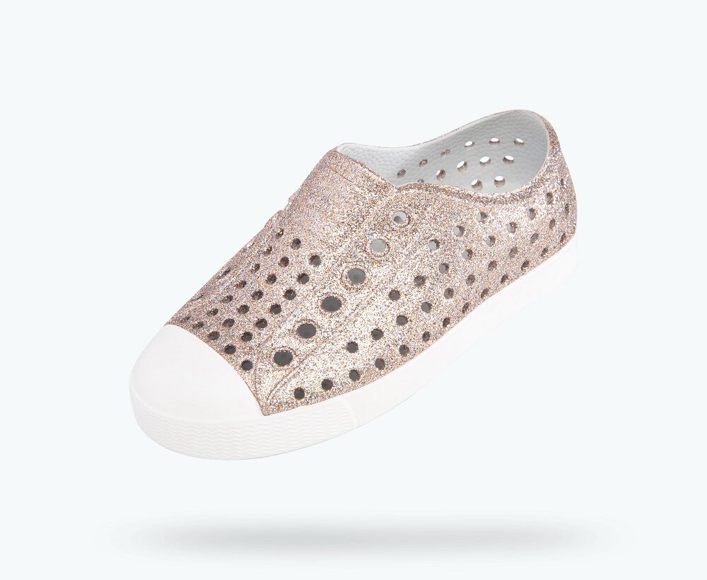 Native Shoes Jefferson Kids' Bio Bling Slip-On - Future Purple Bling