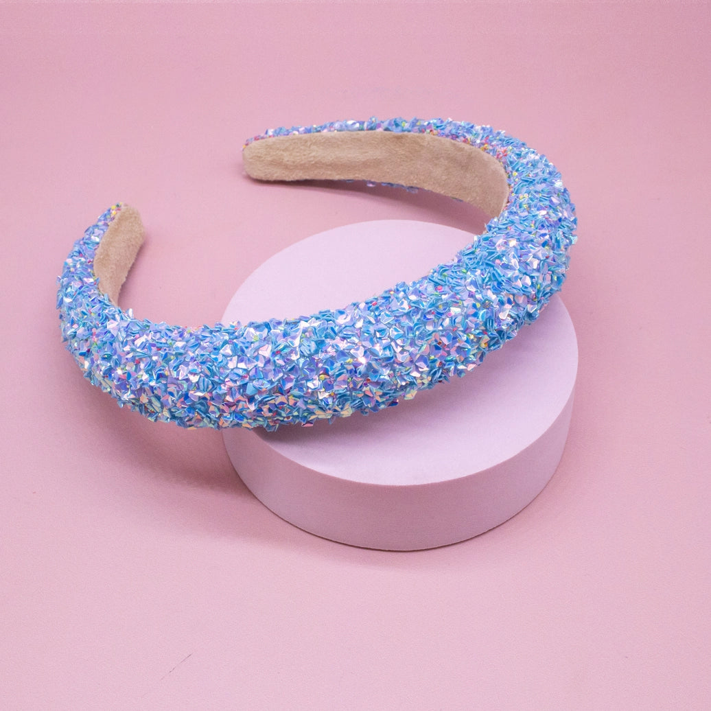 Frog Sac Kids Padded Headband, Chunky Sequin Hair Band