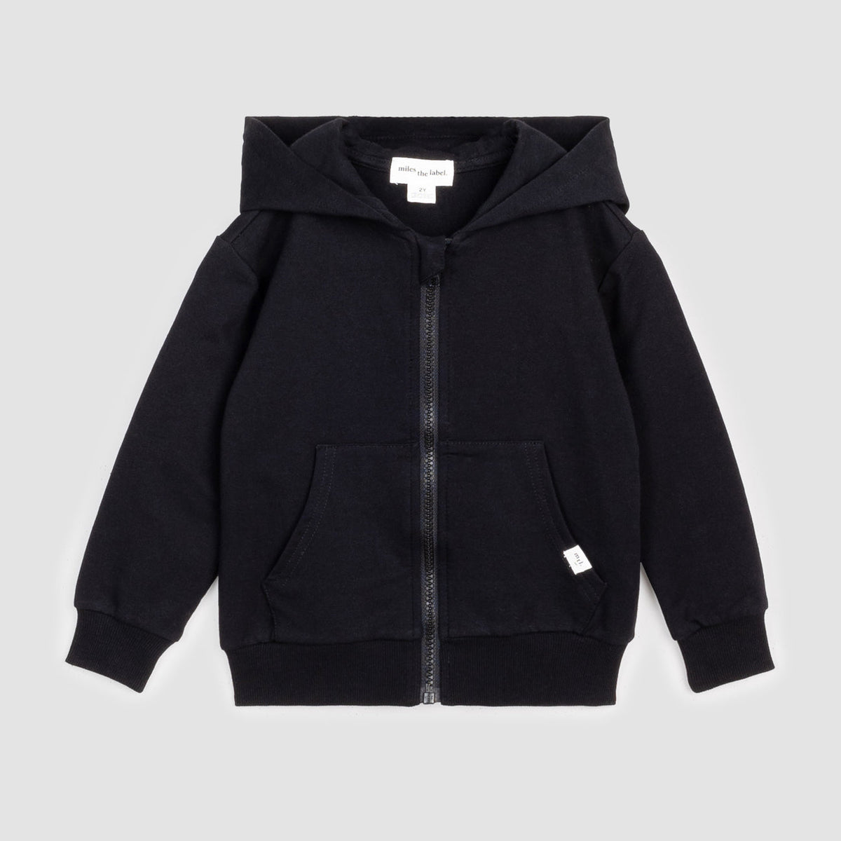 Miles The Label - Basics Zip-Up Hoodie - Black