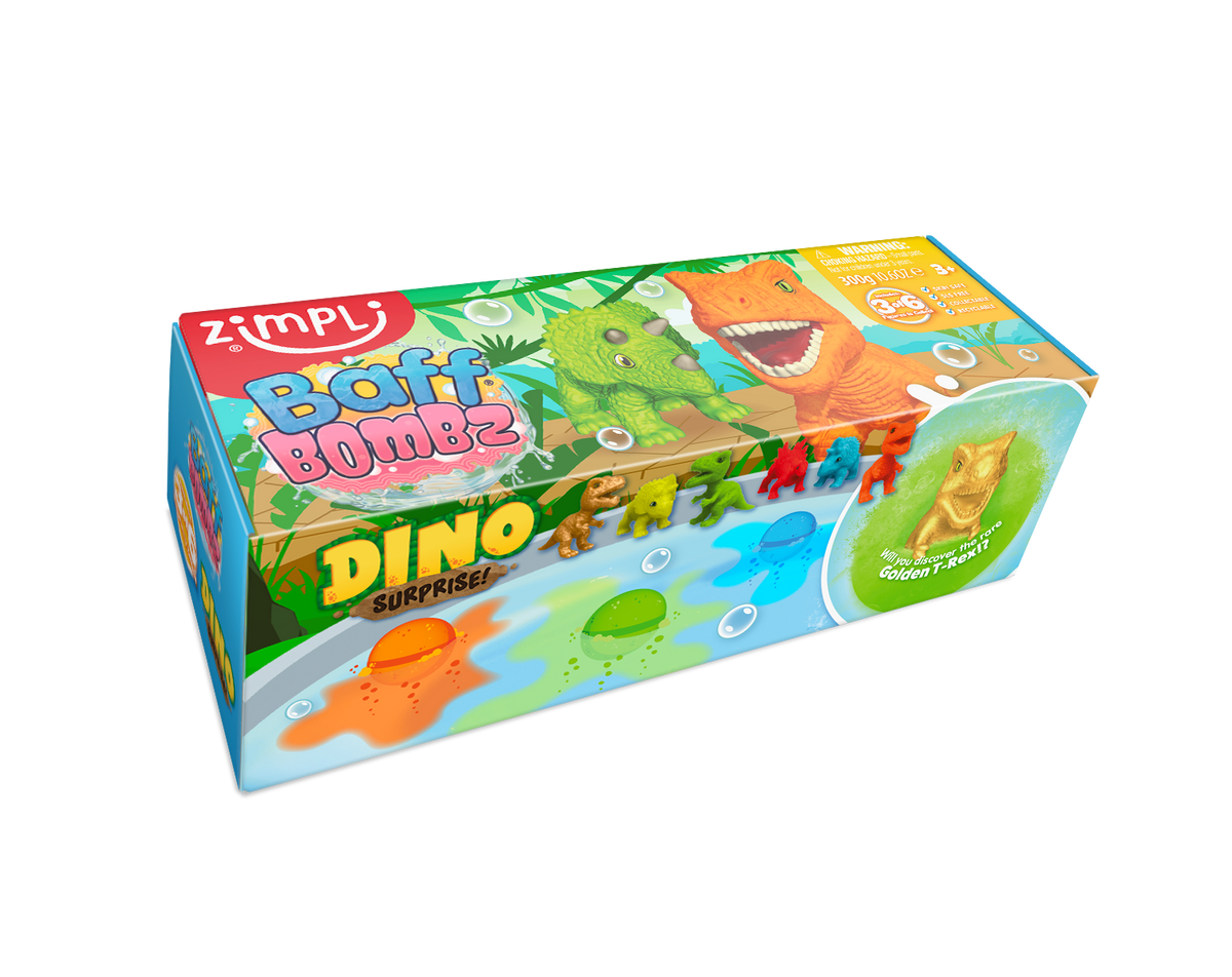 Zimpli Kids - Zimpli 3x Baff Bombz Dino Surprise Collectible Bath Bomb