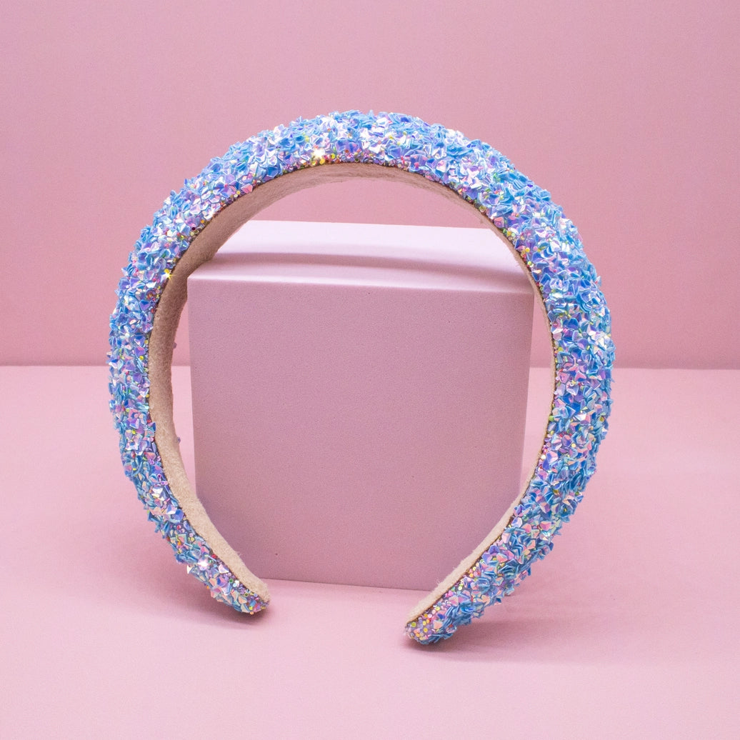 Frog Sac Kids Padded Headband, Chunky Sequin Hair Band