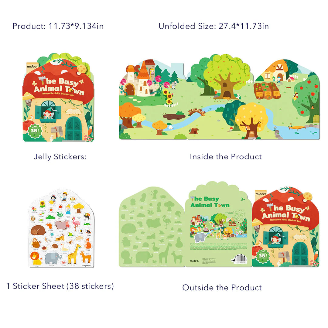 Mideer Reusable Jelly Sticker Activity Book