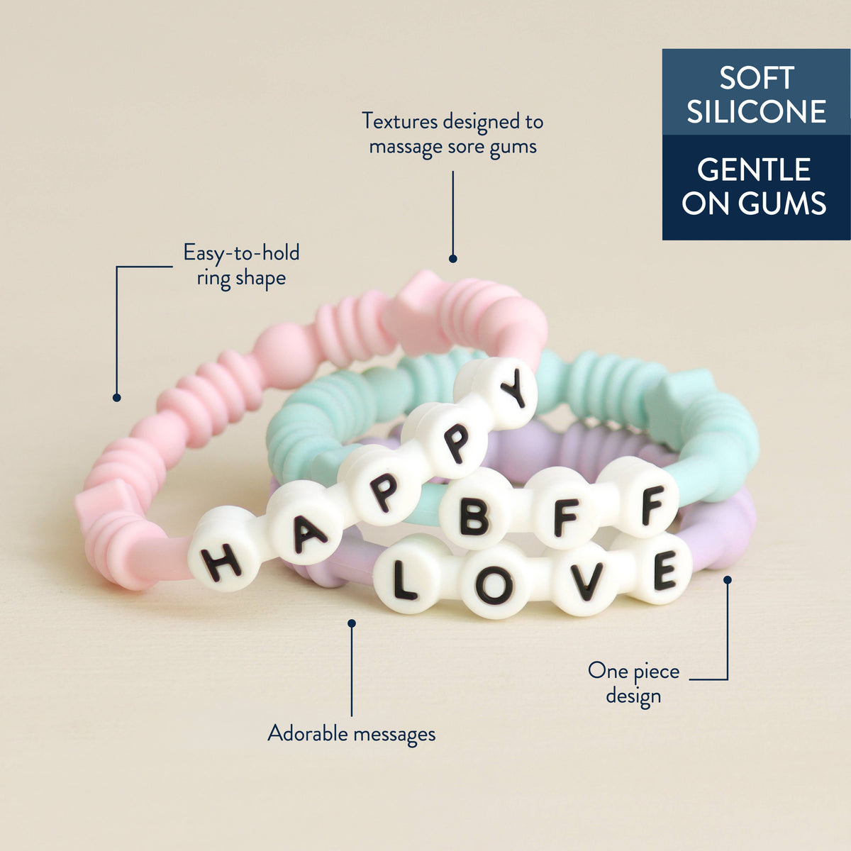 Itzy Ritzy - Bitzy Bands Silicone Teething Ring