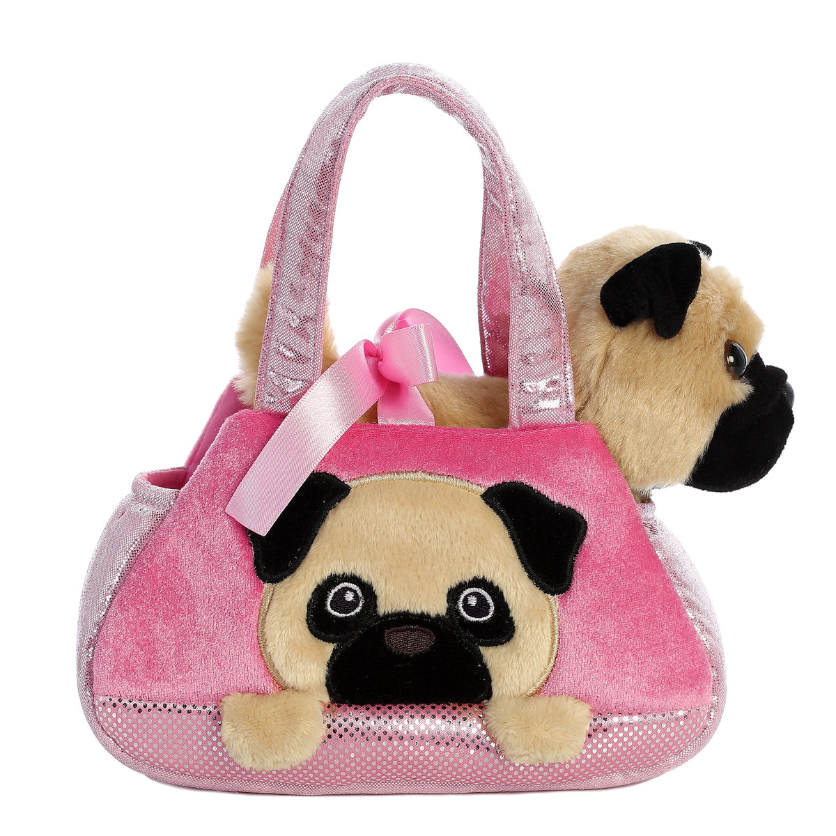 Aurora Fancy Pals 7" Peek-A-Boo Pug Carrier Plush