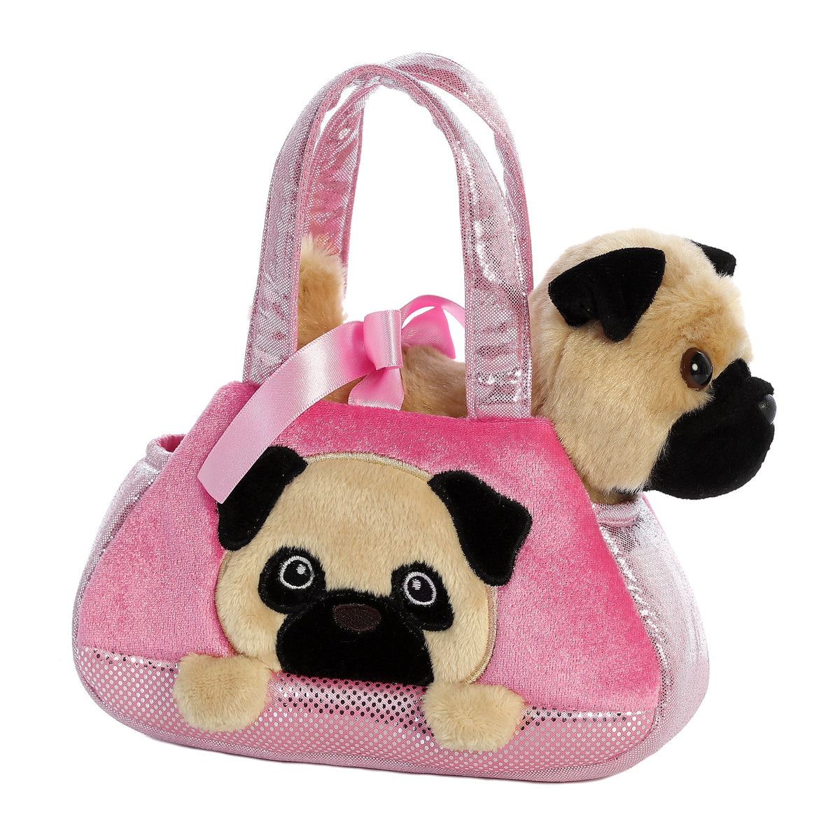 Aurora Fancy Pals 7" Peek-A-Boo Pug Carrier Plush