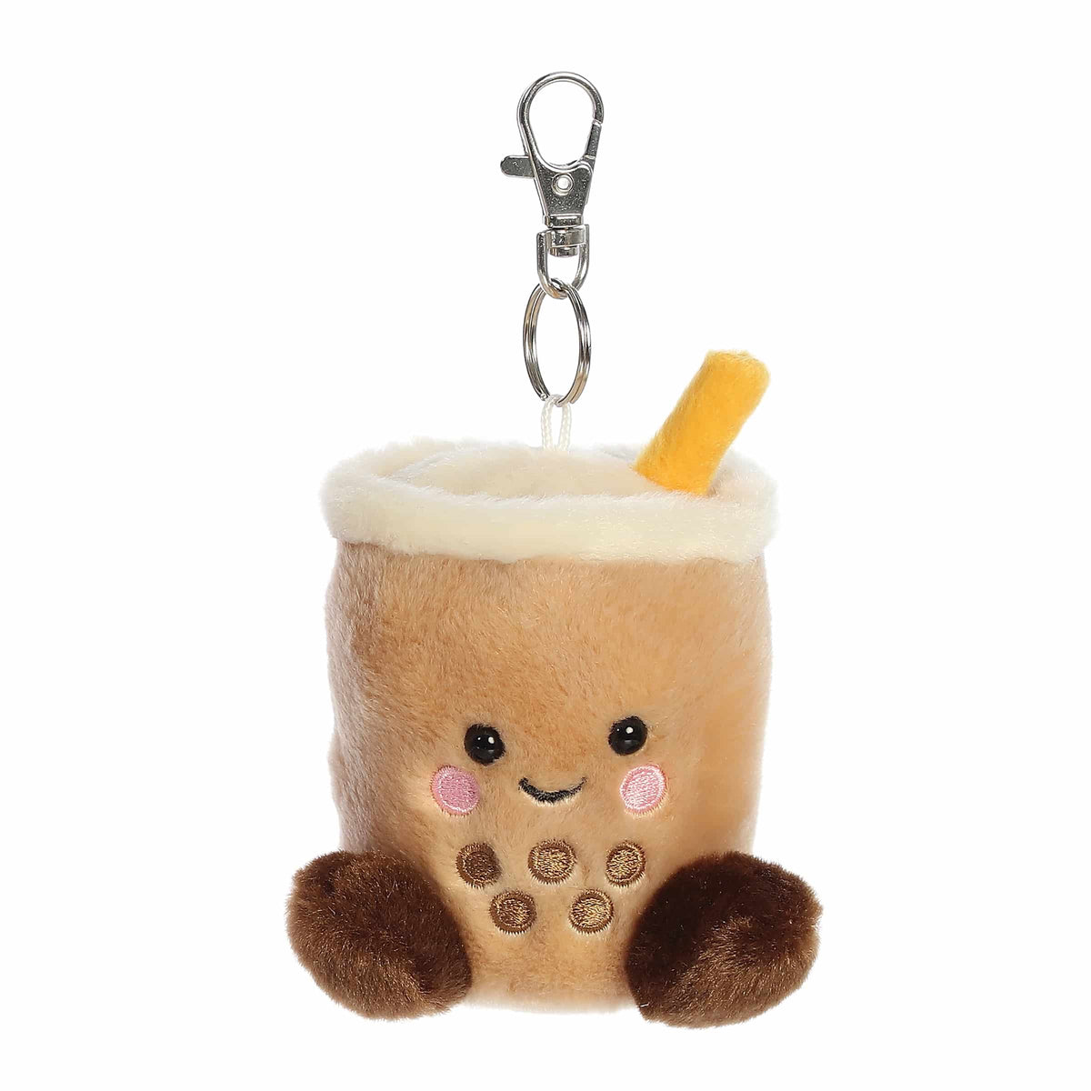 Aurora Palm Pals 4" Milky Tea Boba Clip-On Plush