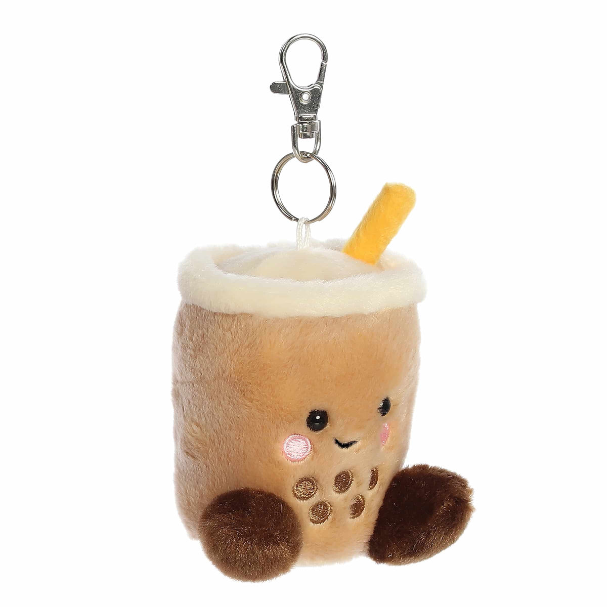 Aurora Palm Pals 4" Milky Tea Boba Clip-On Plush