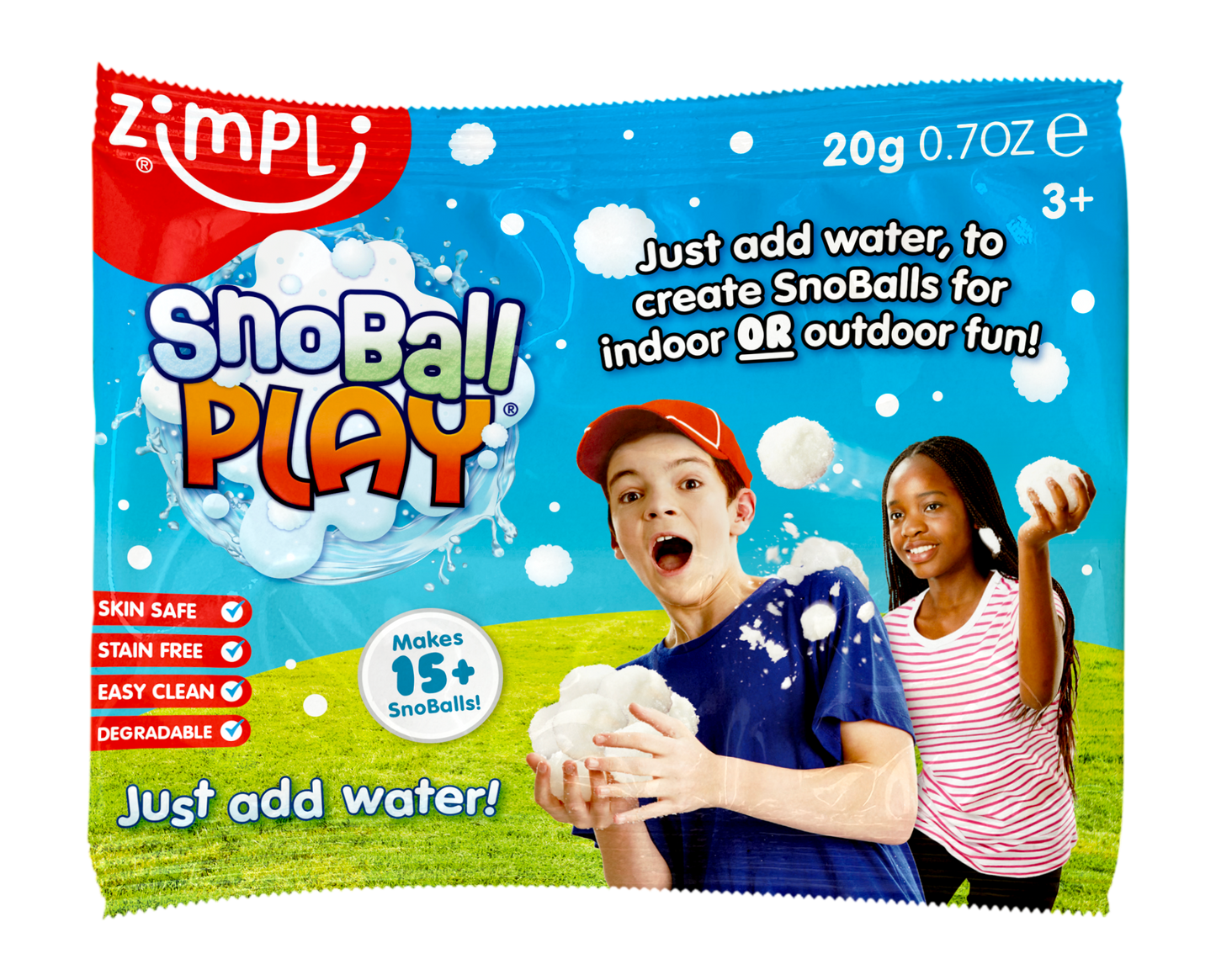 Zimpli Snoball Play Foil Bags - Sensory Diy Snow Pack