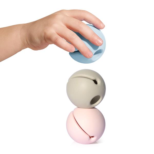 Moluk Mox Silicon Ball: 3-set pastel / ice blue, baby pink, beige