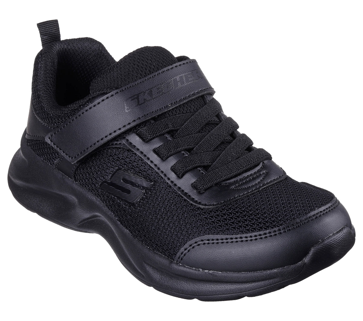Skechers Dynamatic boys uniform sneaker in black