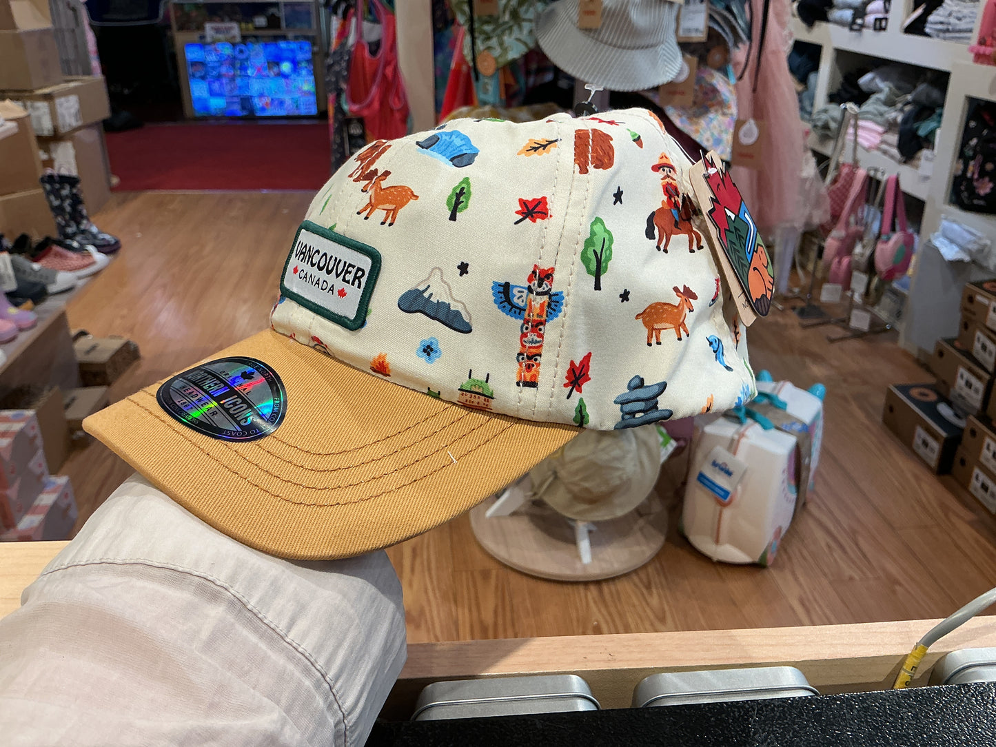 Northern Icons - Kids Vancouver Adventure Icons Baseball Cap White