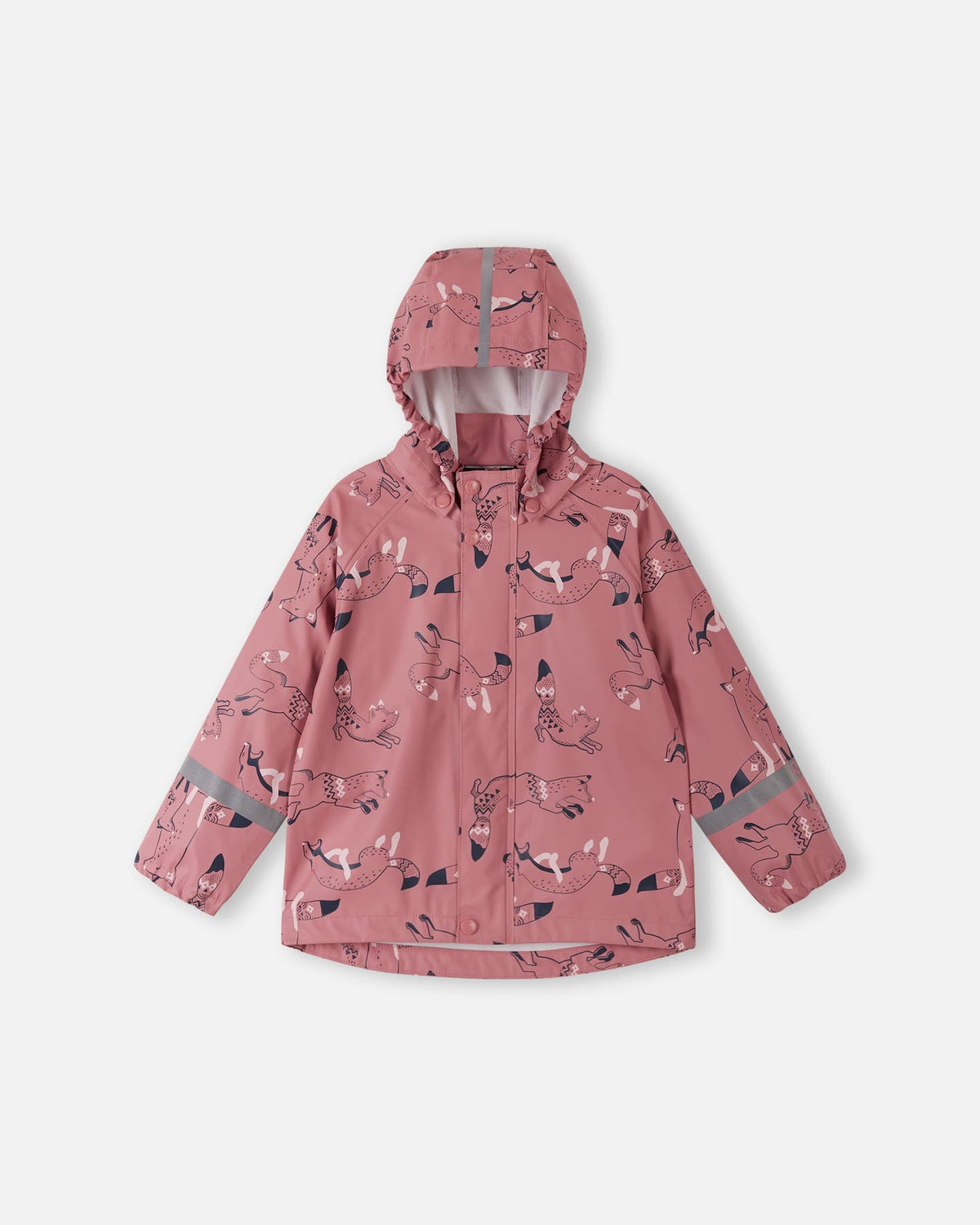 Reima Waterproof Rain Jacket Vesi Rose Blush (Fox) – Side View