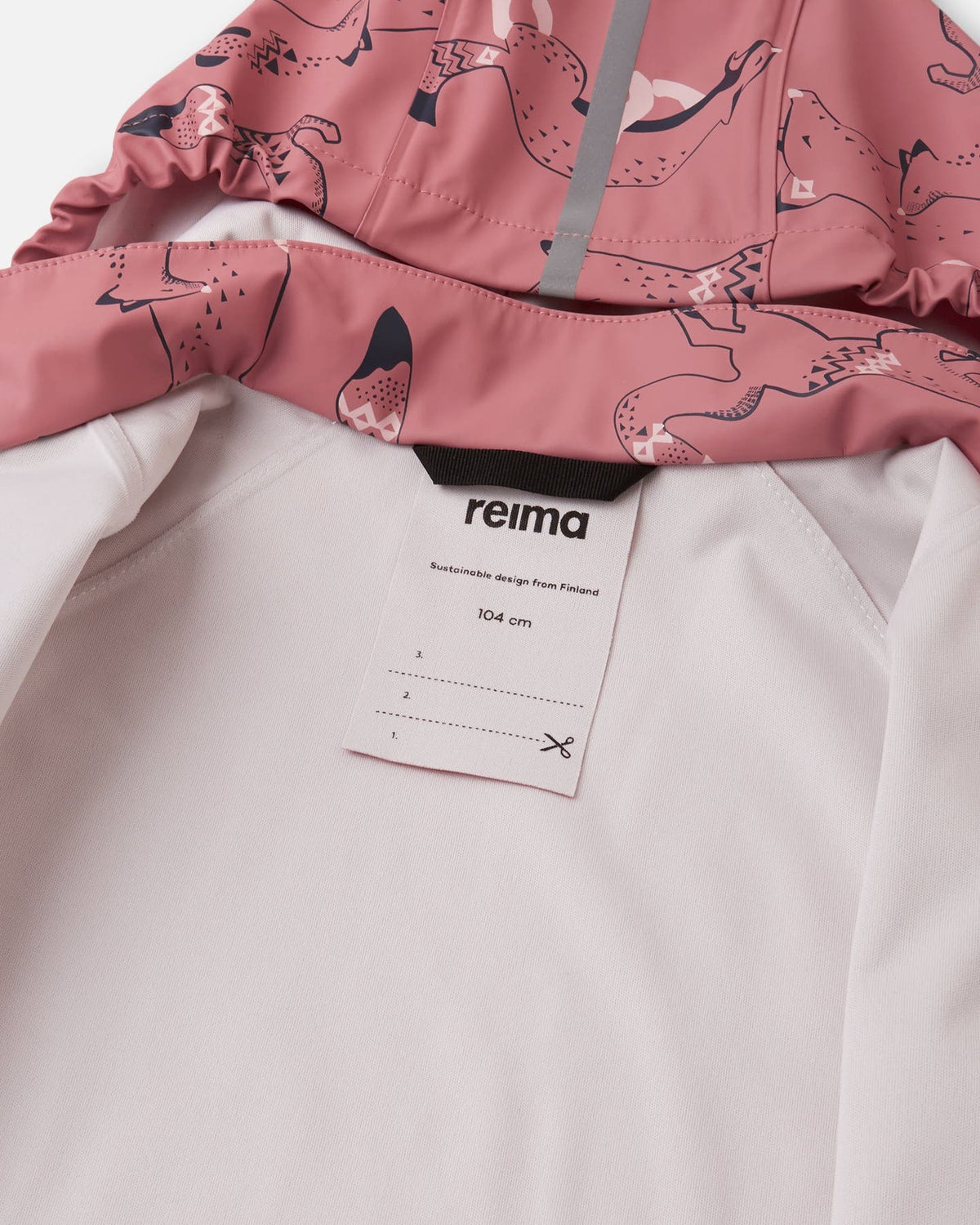 Reima Waterproof Rain Jacket Vesi Rose Blush (Fox) – Additional View 4