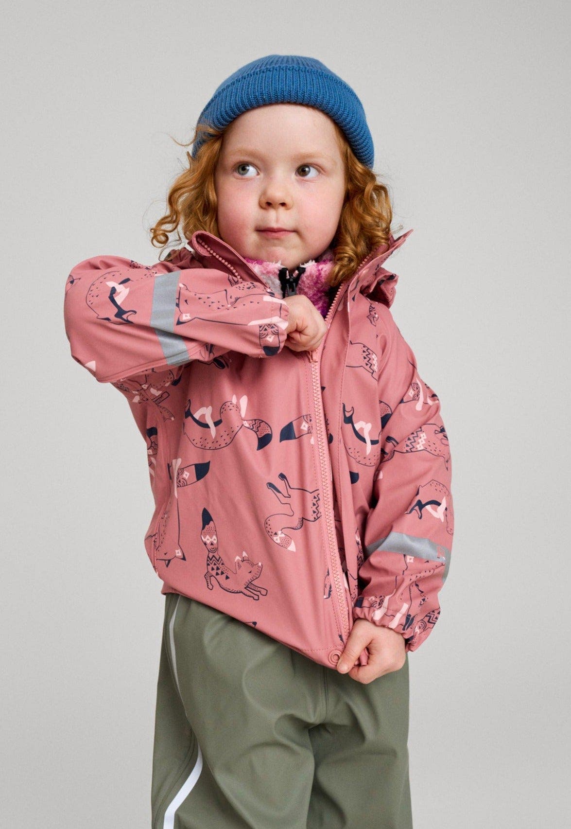 Reima Waterproof Rain Jacket Vesi Rose Blush (Fox) – Detail View