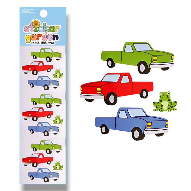 Sticker Garden - Glossy Truck and Toad Kid Stickers