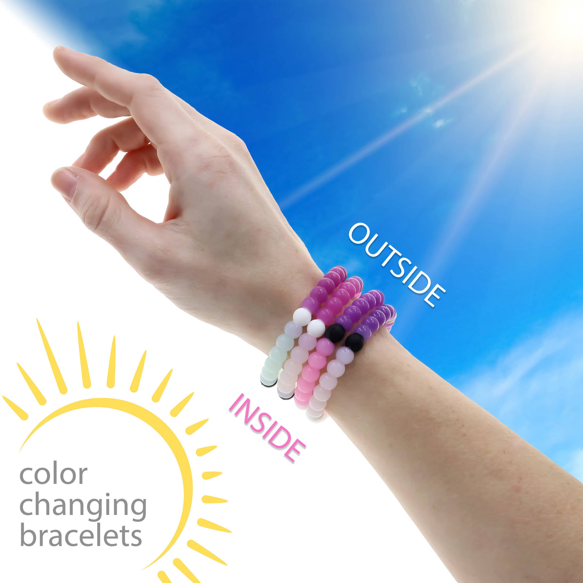 Frog Sac - Solar Reactive Silicone Bubble Bracelets