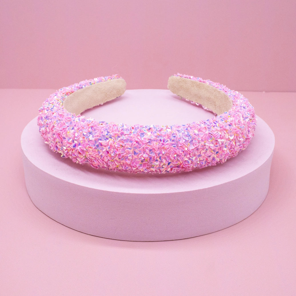 Frog Sac Kids Padded Headband, Chunky Sequin Hair Band