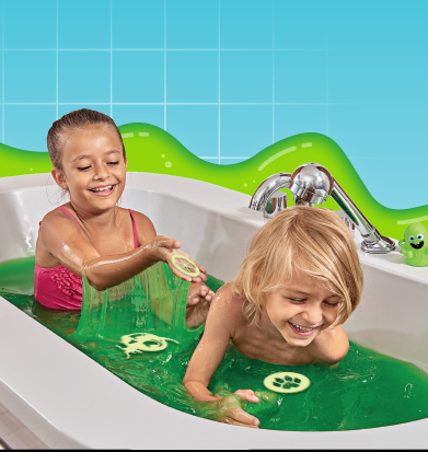 Zimpli Kids - Miraculous Slime Baff with GID figures - Green & Aqua