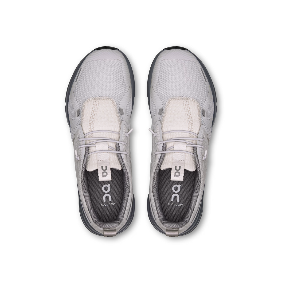 On Cloud Sky Youth Running Shoe Wolf | Rock – Side View