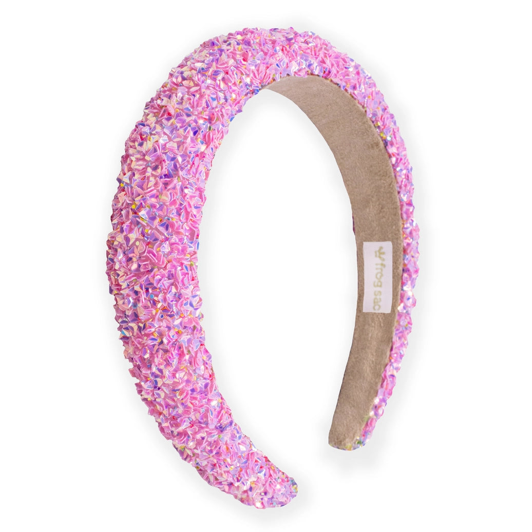 Frog Sac Kids Padded Headband, Chunky Sequin Hair Band
