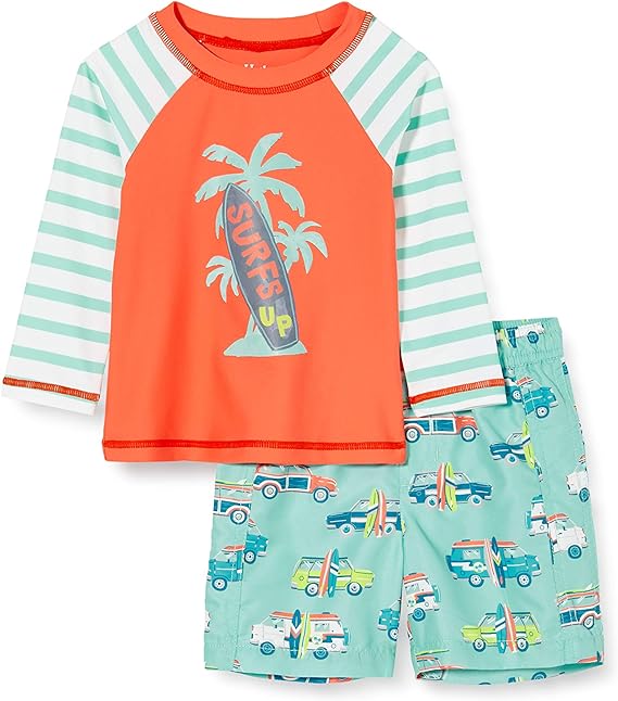 Hatley Surfs Up Baby Rashguard Set — sun protection, children's shirts