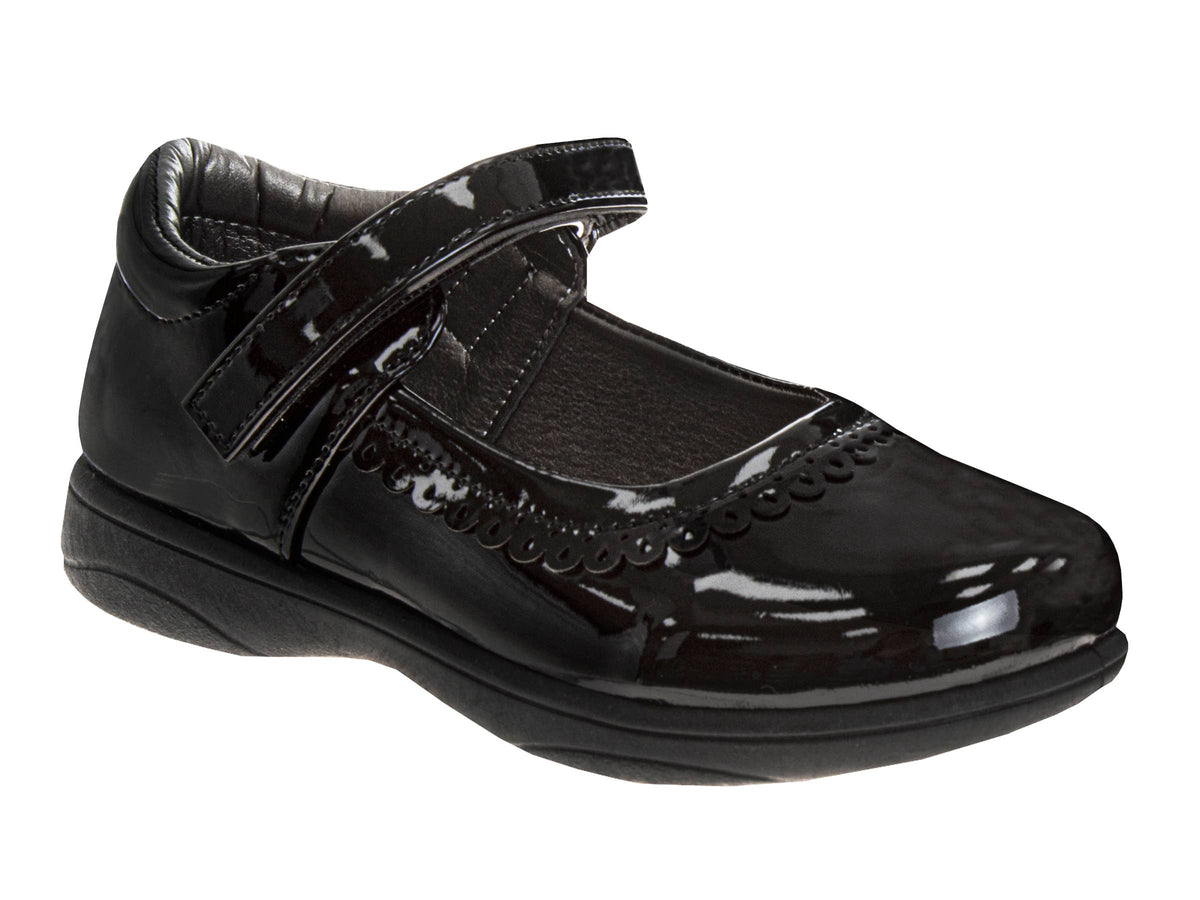 French Toast Girls Black Patent Mary Jane School Shoes (Toddler)