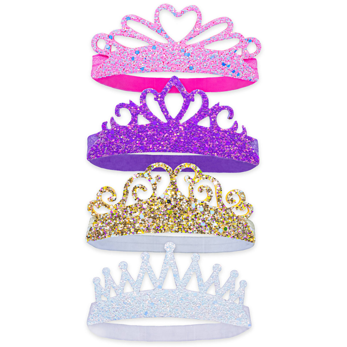Frog Sac - Stretch Glitter Princess Tiara Headband
