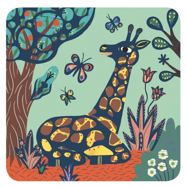 Djeco - Scratch Cards Art Activity: Big Animals