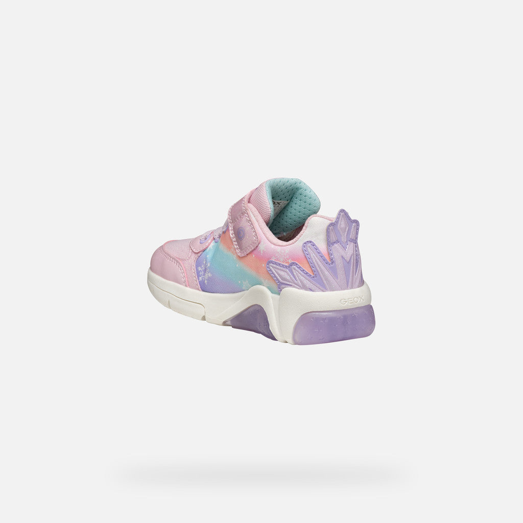 Geox Fadinlight Girl's Sneakers, Disney Frozen Elsa - Pink/Lilac