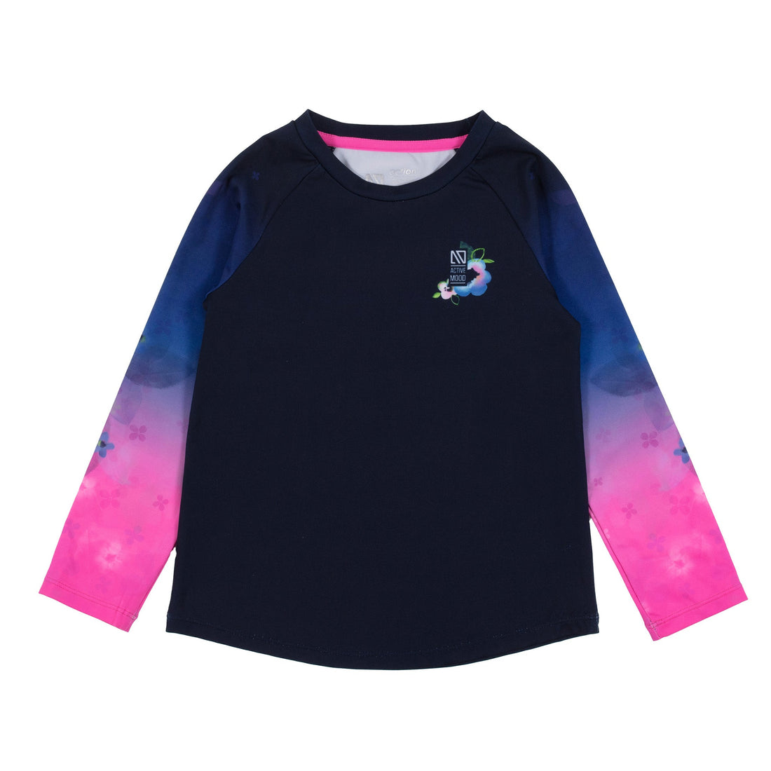 Nano-Girls Navy Athletic Long Sleeve T-Shirt