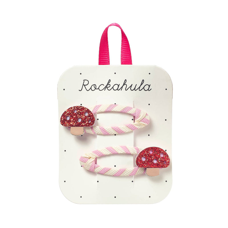 Rockahula - Stripy Toadstool Clips