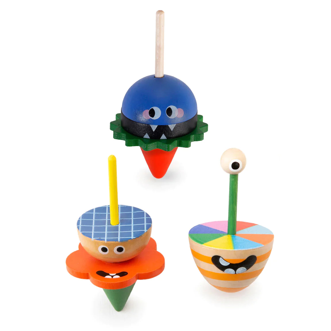 Kikkerland Dizzy Monster Spinning Top, children's toys