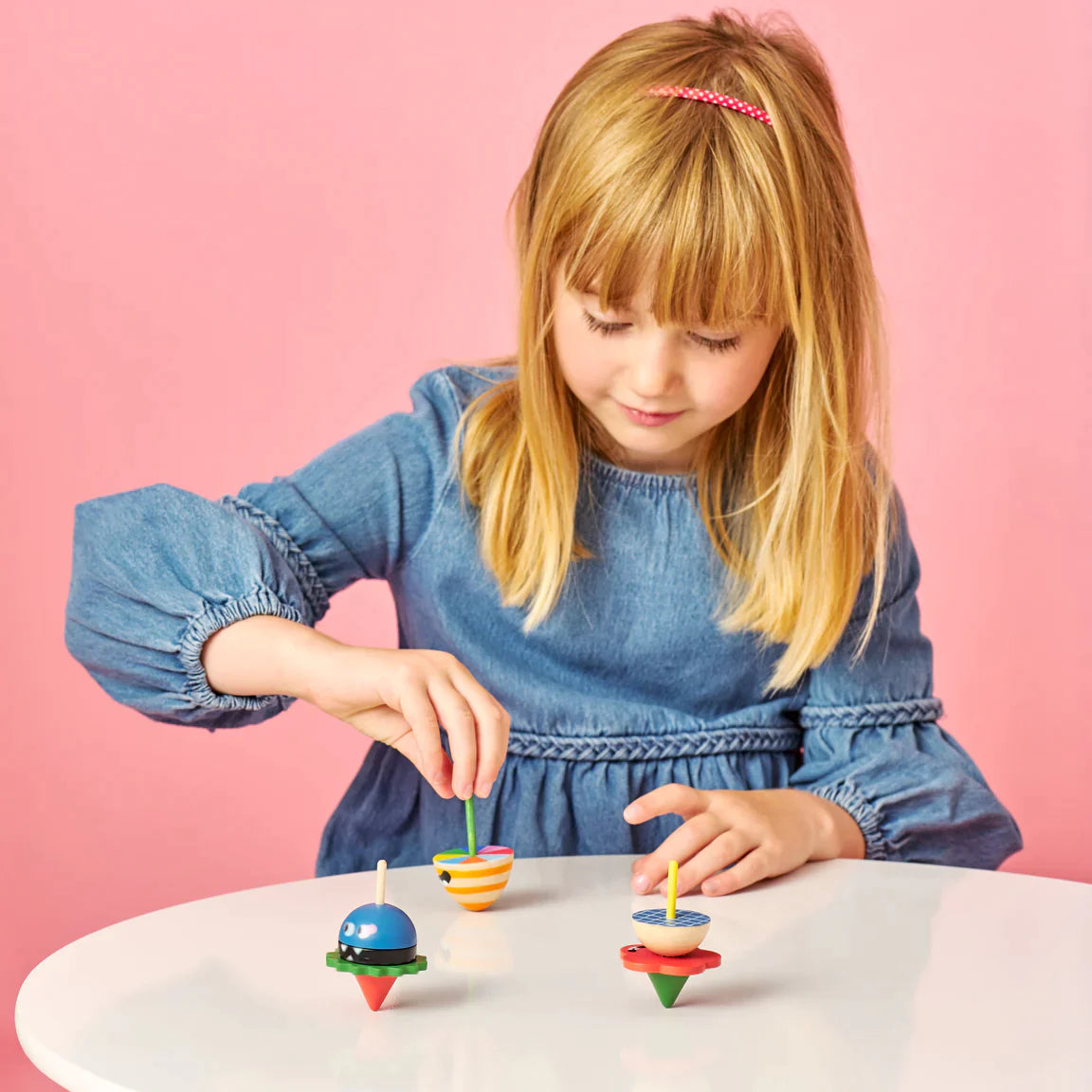 Kikkerland Dizzy Monster Spinning Top, children's toys — alternate view