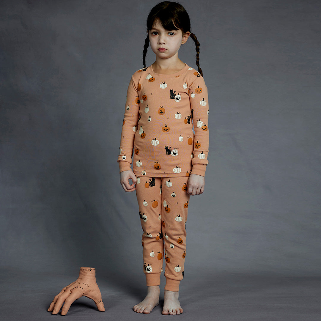 Petit Lem Spooky Season Print On Apple Blossom Pj Set