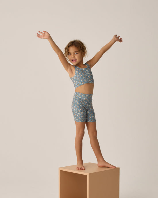 Rylee + Cru - Bike Short - Blue Floral