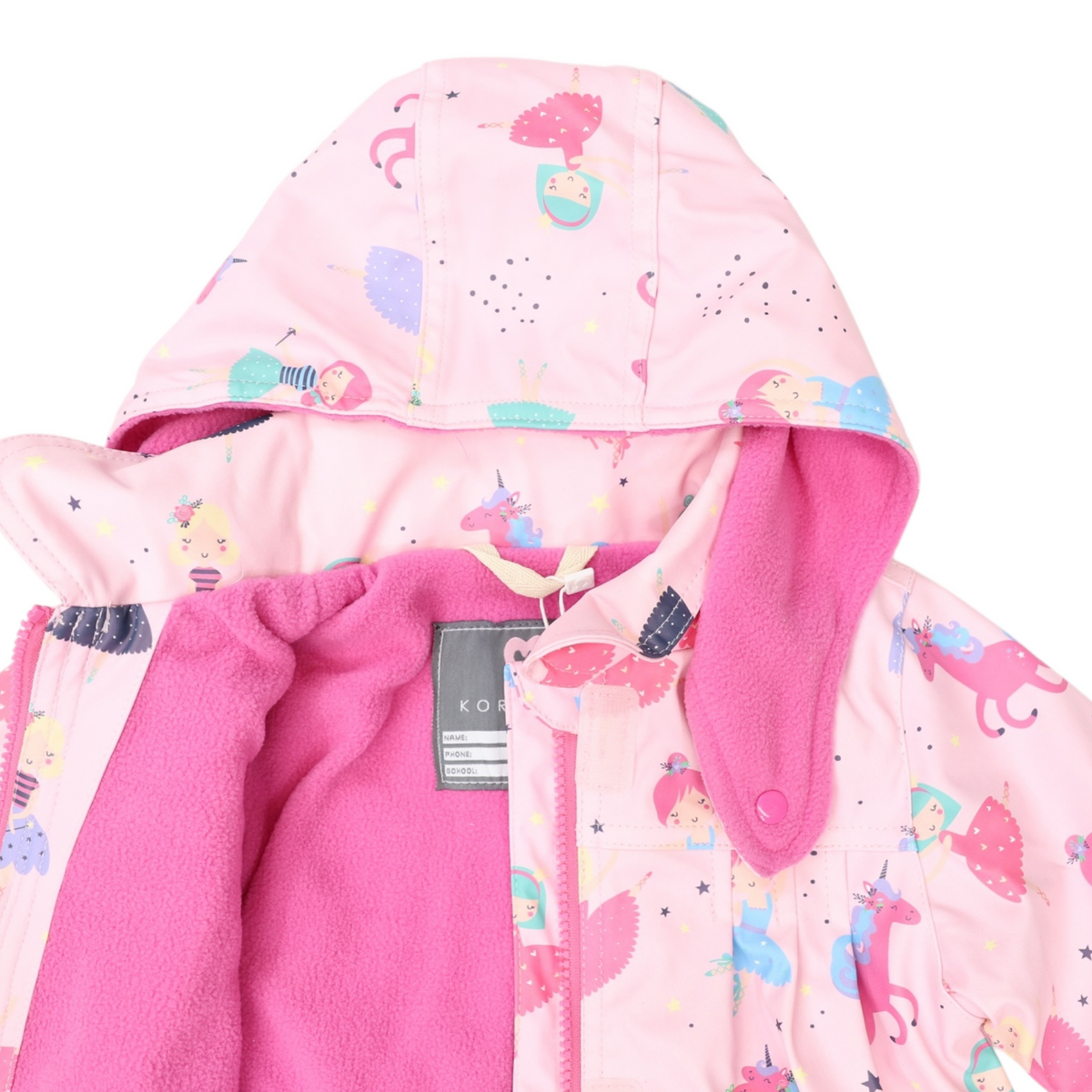 Korango Dancing Unicorn Raincoat - Pink