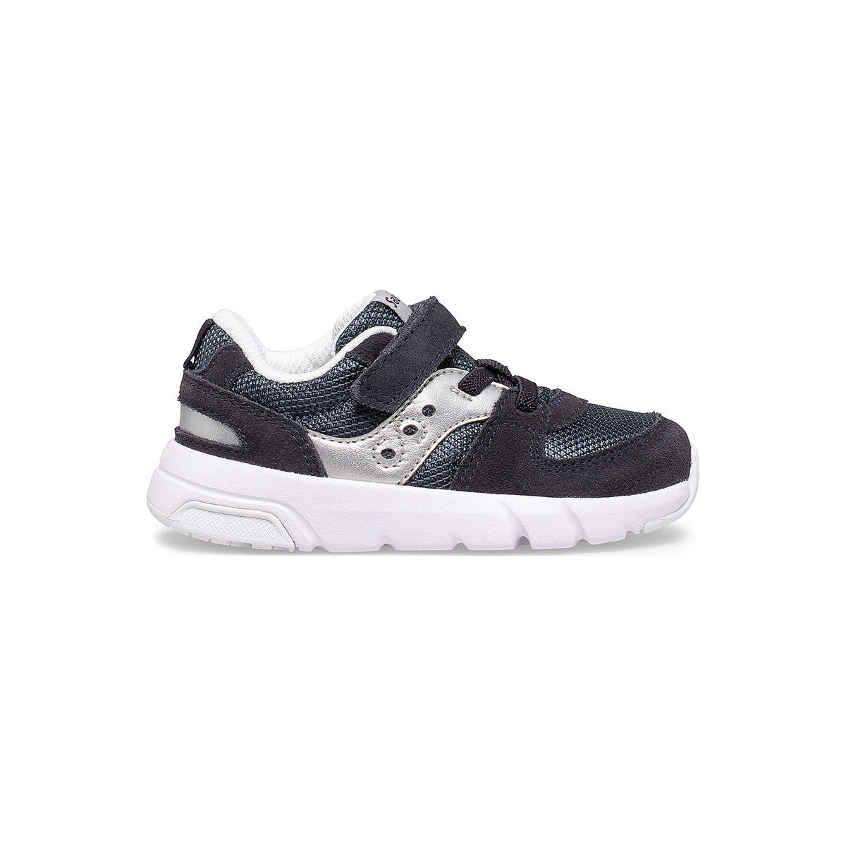 Saucony Little Kid's Jazz Lite 2.0 Sneaker in Navy/Silver