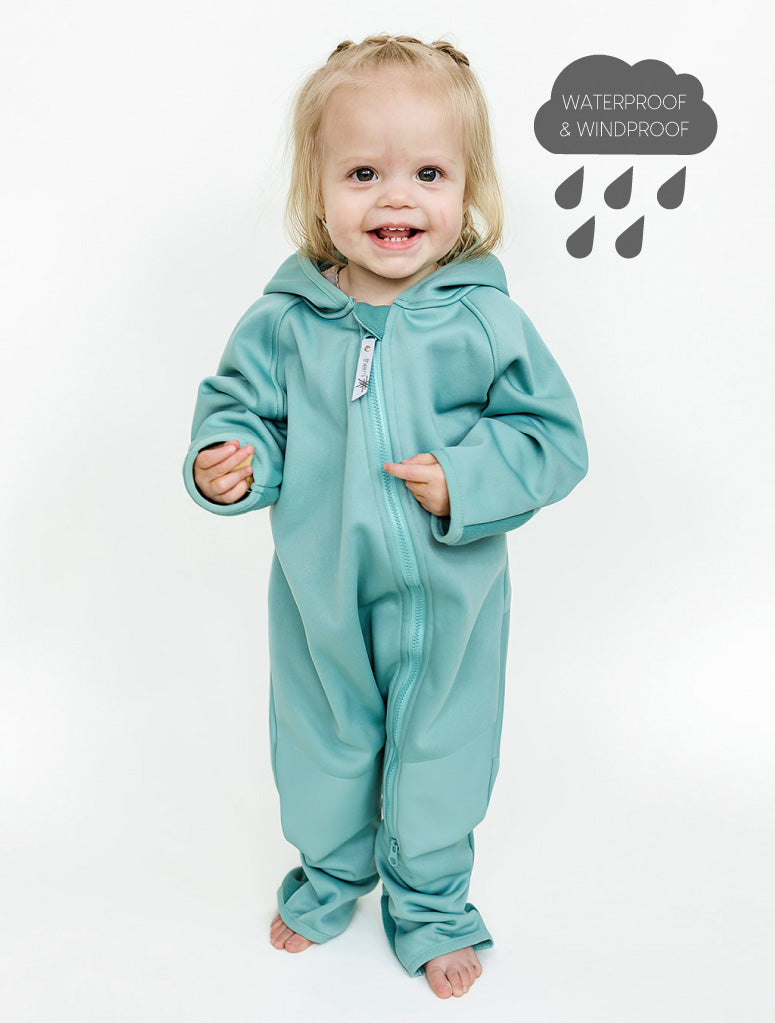 Therm Kids - All-Weather Fleece Onesie - Seafoam