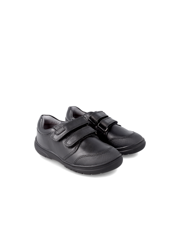Garvalin Boys Two Strap Leather School Shoes 211701