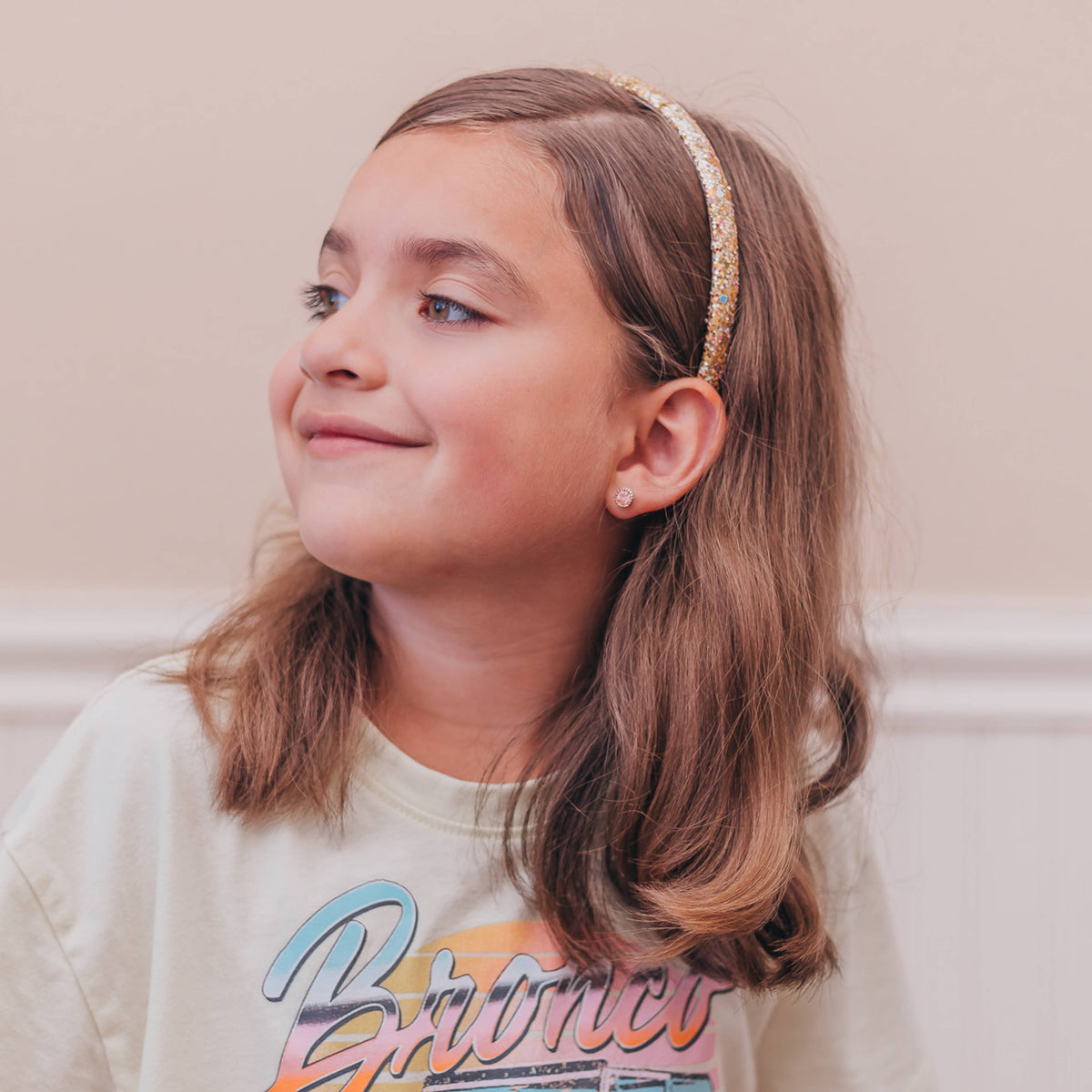Frog Sac Glitter Headband, Thin Hairbands for Kids