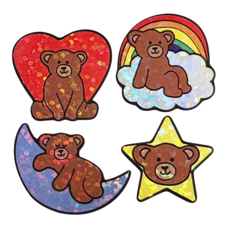 Sticker Garden - Sparkle Bears in the Clouds Sticker Sheet