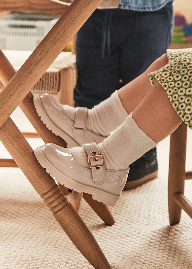 Mayoral - Chunky Heel Mary Jane - Natural