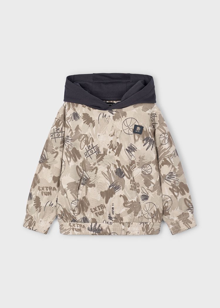 Mayoral Boy Printed Hoodie Basketball Tic Tac Toe