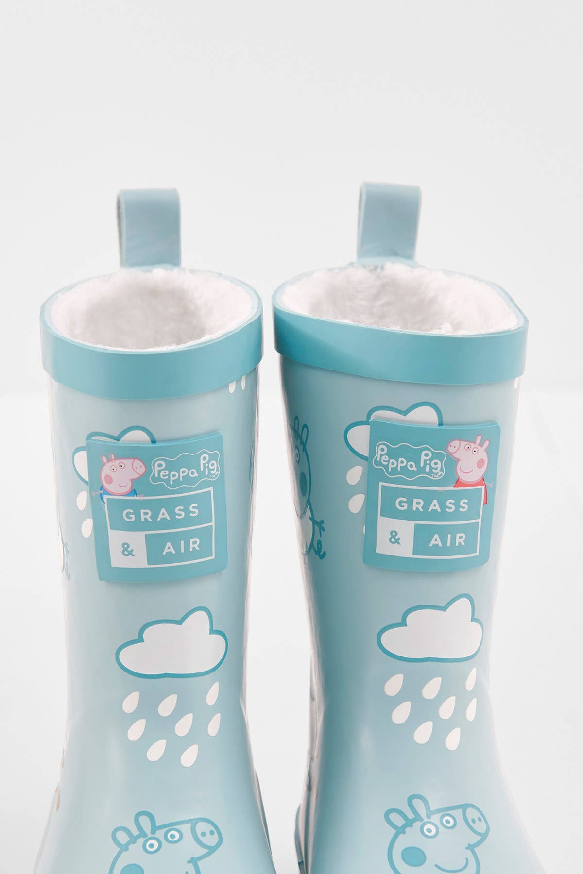 Grass & Air - Peppa Pig Changing Kids Wellies Teddy Fleece