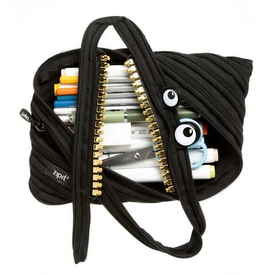 ZIPIT - ZIPIT Grillz Monster Jumbo Pencil Case, Black